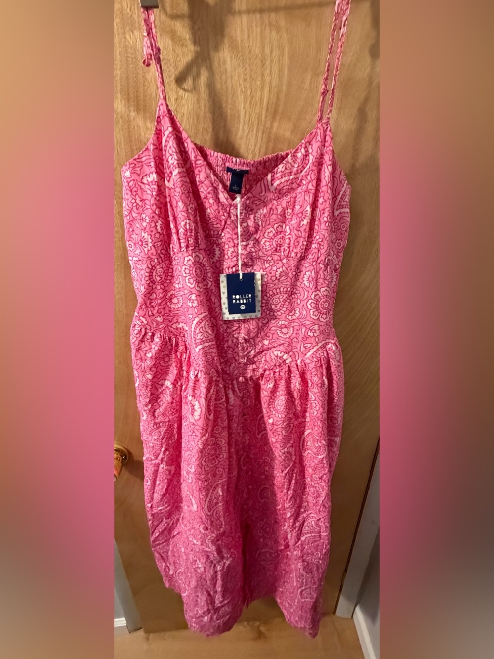 Roller Rabbit Hot Pink Paisley Print Sundress